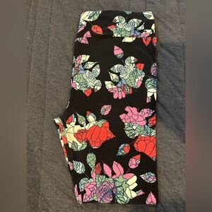 LuLaRoe Black Floral Leggings